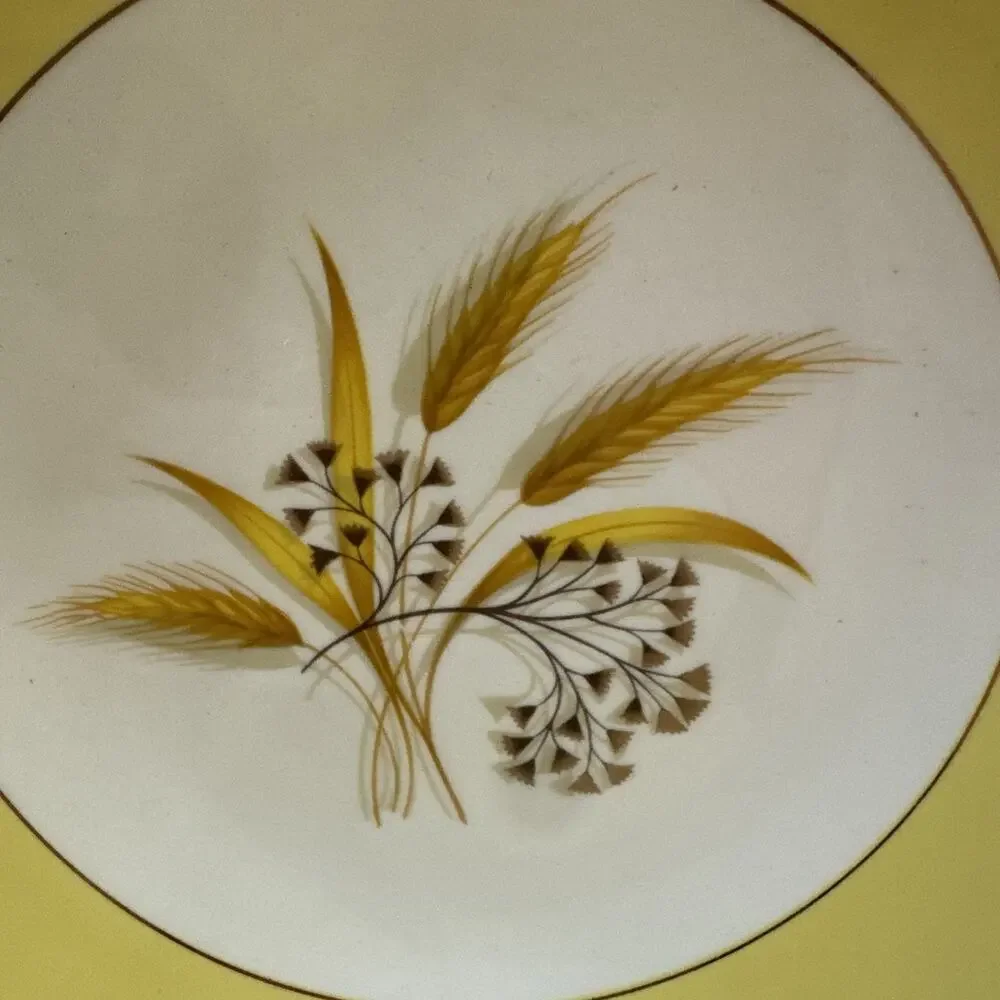 Set of 7 Vintage Soup Bowls - Century Service Autumn Gold Wheat 8 1/4" - Picture 3 of 4